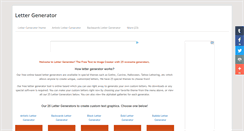 Desktop Screenshot of lettergenerator.net