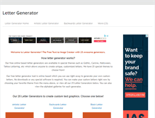Tablet Screenshot of lettergenerator.net